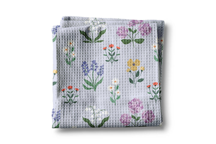 Spring Floral Flower Collage Kitchen Towel