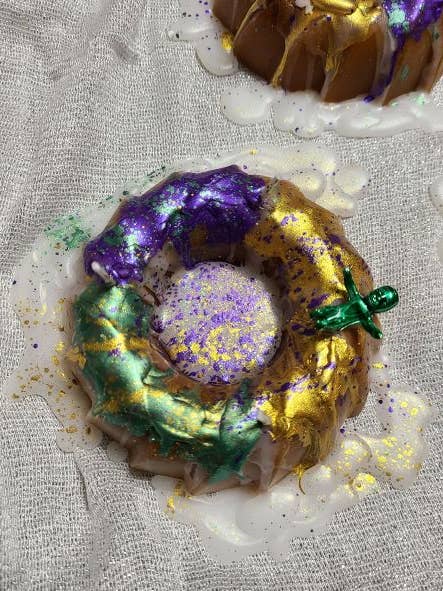 Mardi Gras King Cake Candles