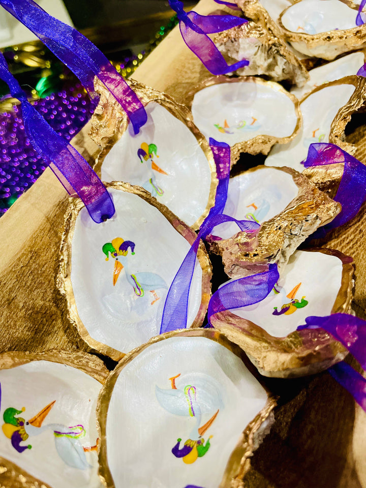 Mardi Gras Pelican Ornament