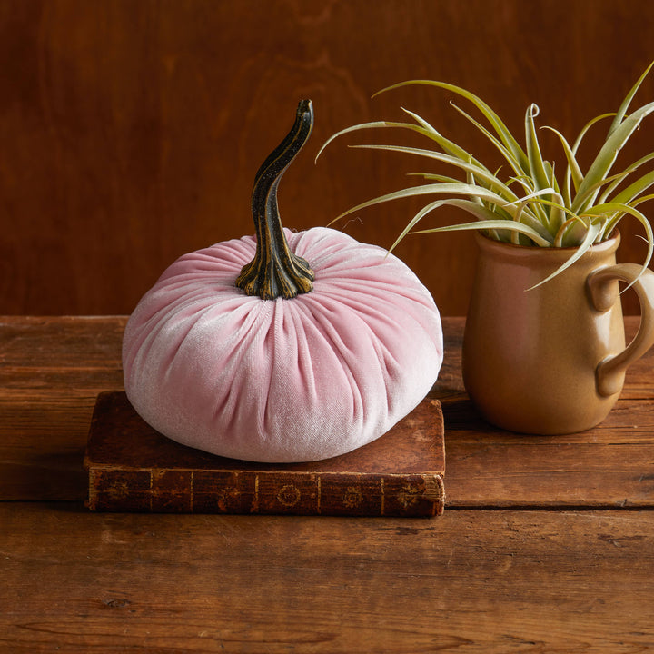 Single &amp; Stacked Velvet Pumpkins