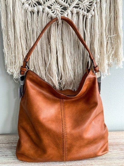 2 Side Metal Accent Hobo Bag