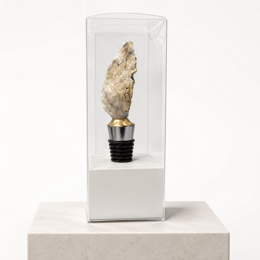 Tropical Flamingo Oyster Shell Wine Stopper
