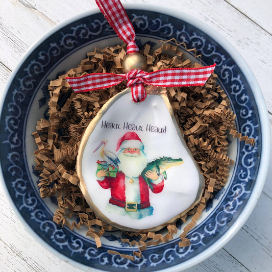 Oyster Ornament | Cajun Santa | Cajun Christmas