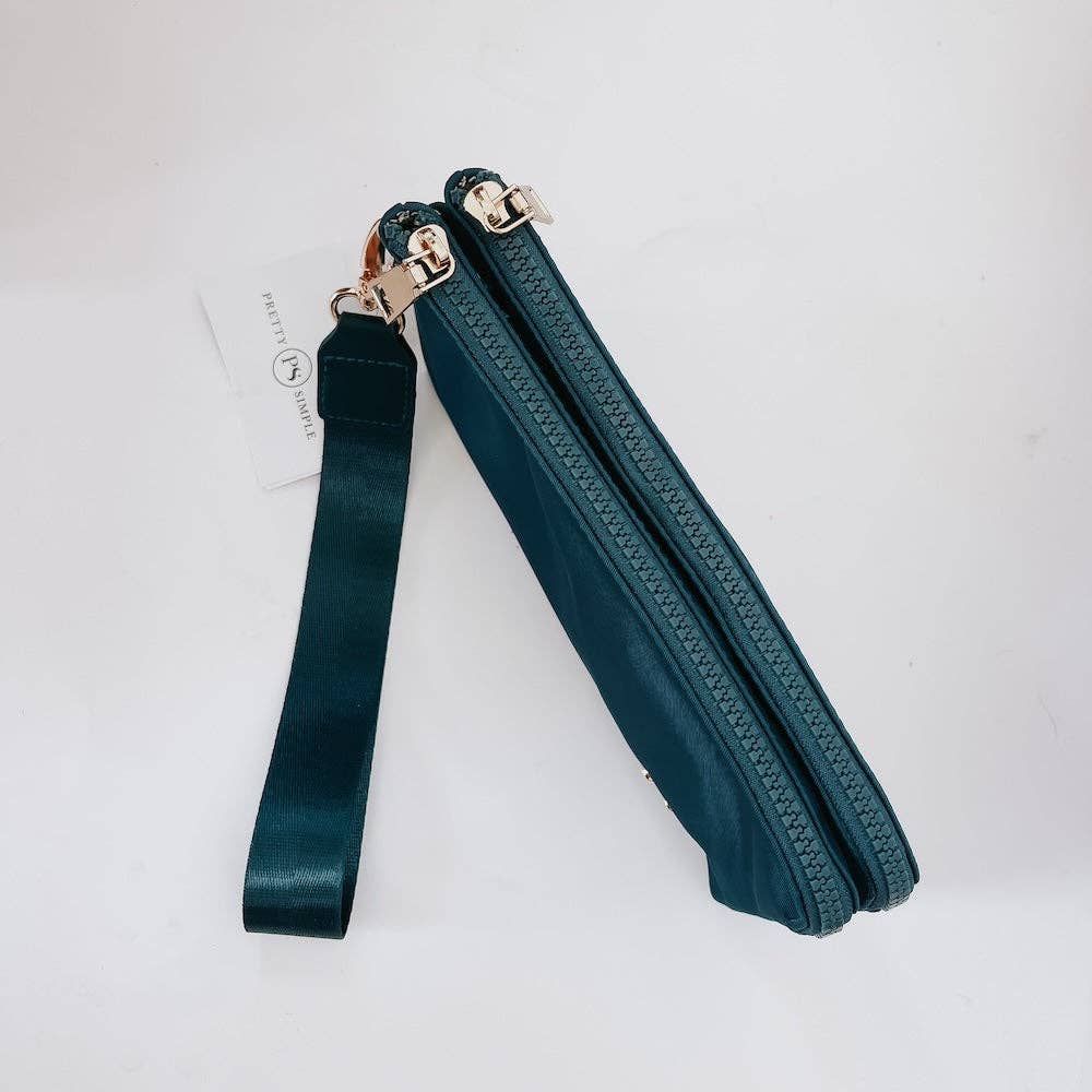Cove Double Zip Nylon Wristlet Wallet Wholesale