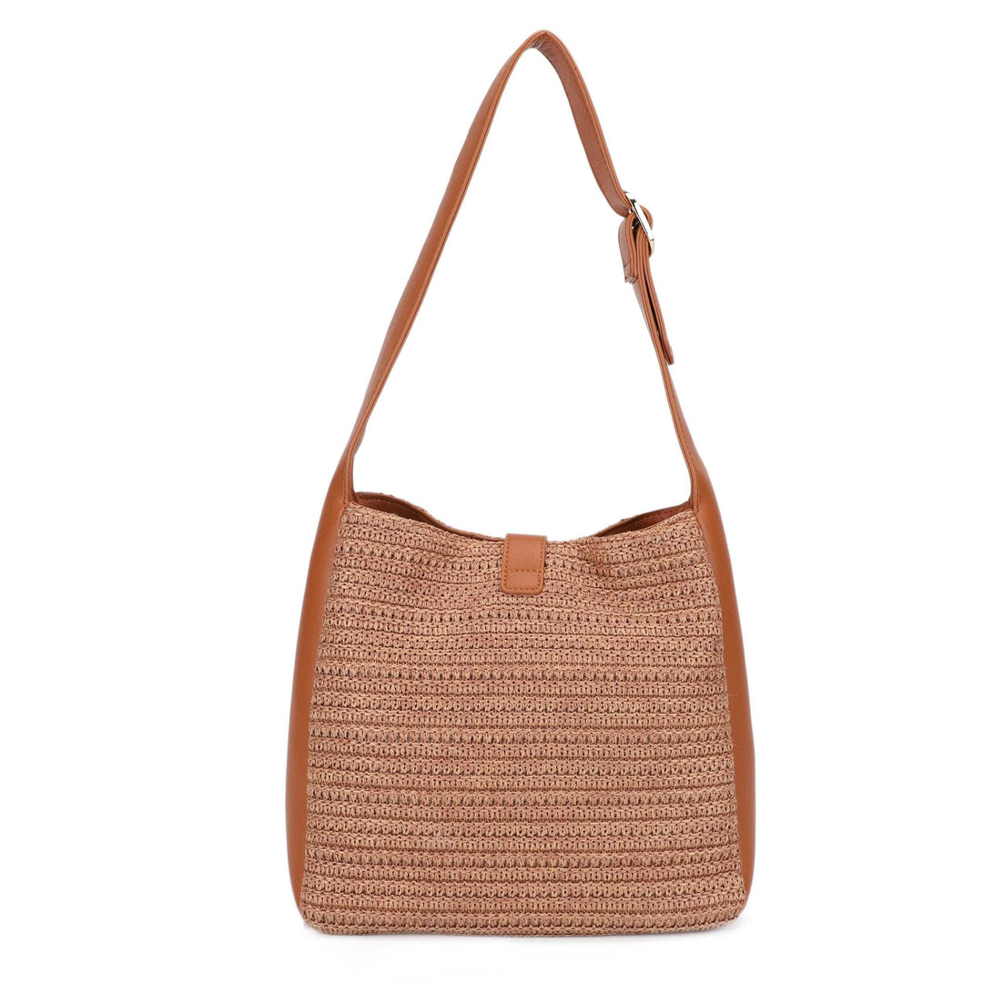 Arla Straw Hobo Tote