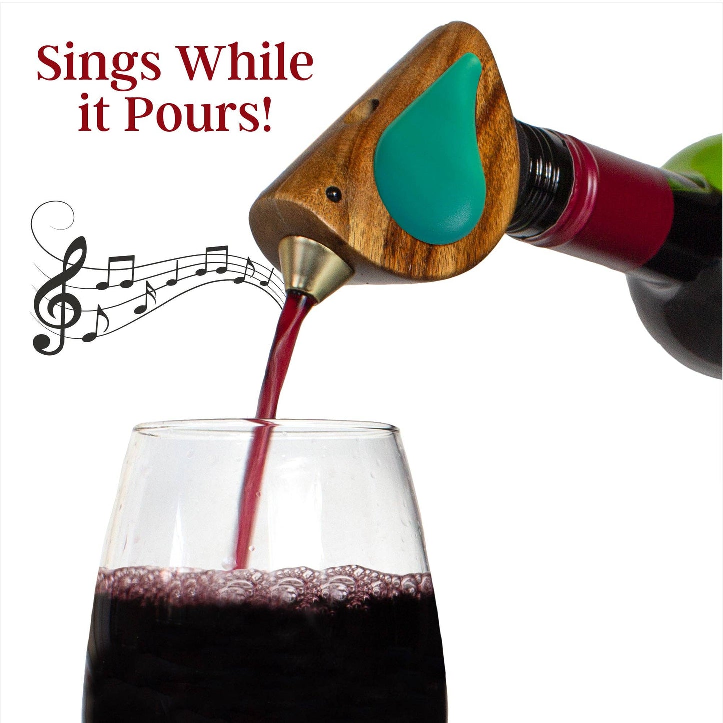 Songbird Specialties® Wine Bottle Pourer, Turquoise