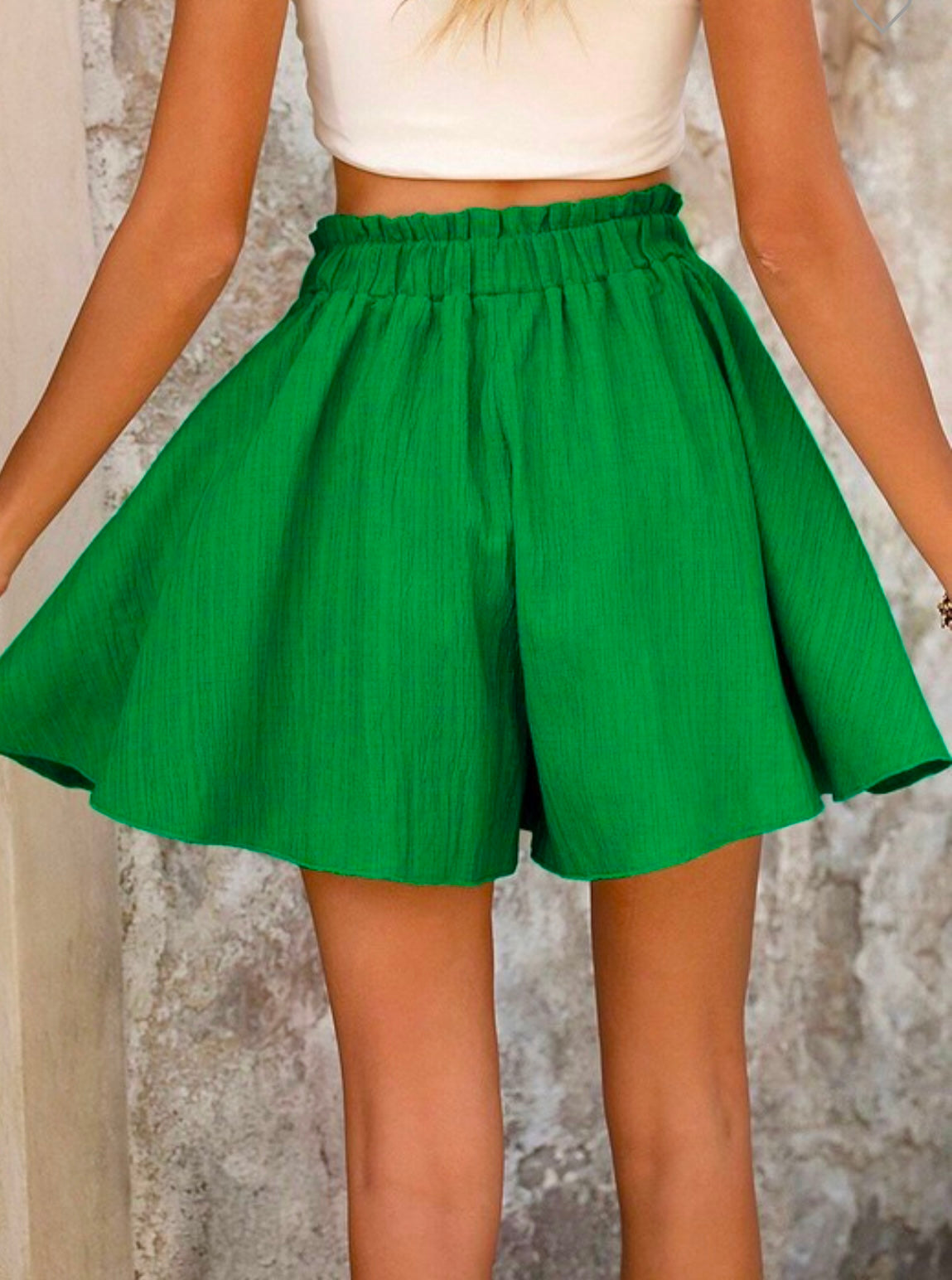 Textured Ruffle Shorts