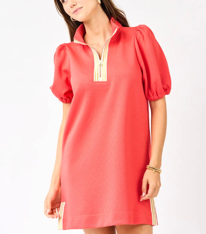 Textured Coral Dress