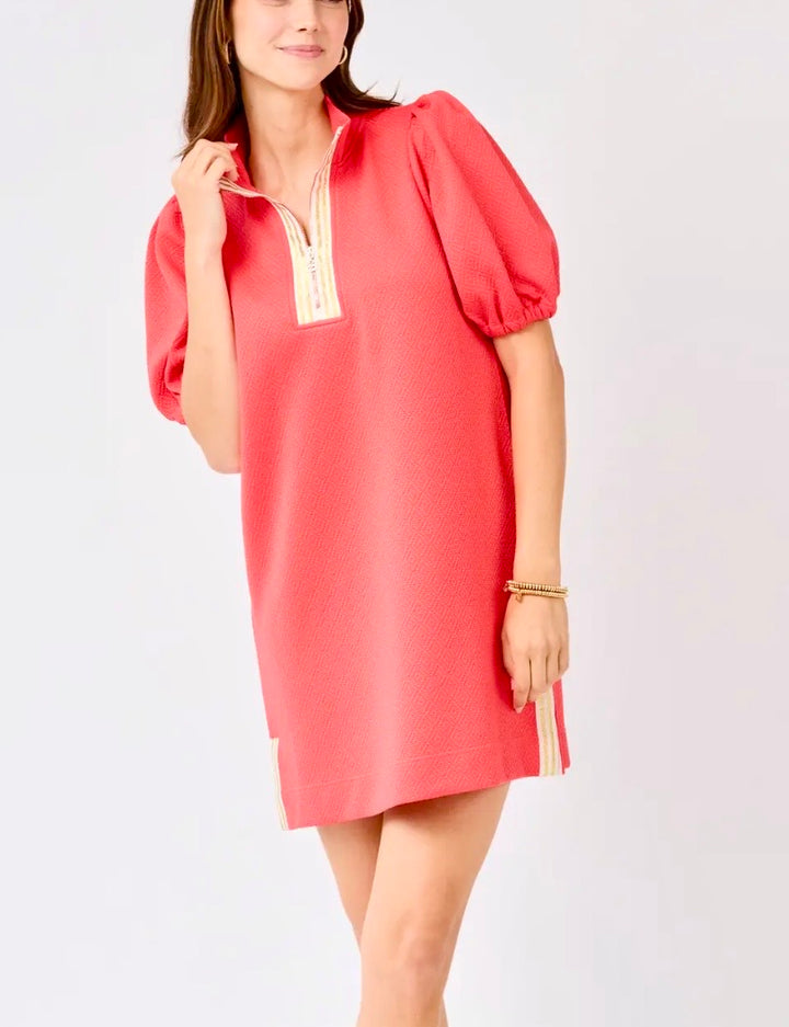 Textured Coral Dress