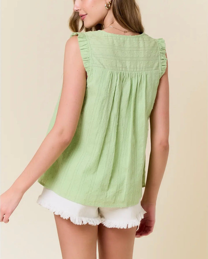 Textured Sleeveless Blouse