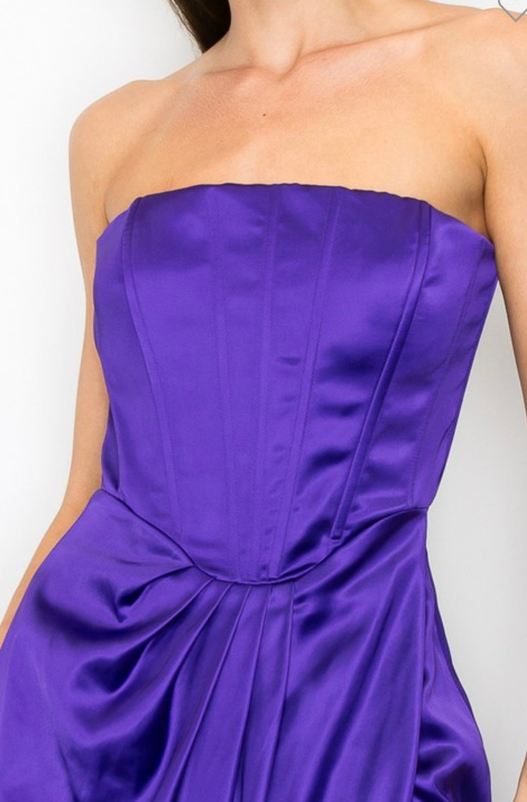 Strapless Satin Dress