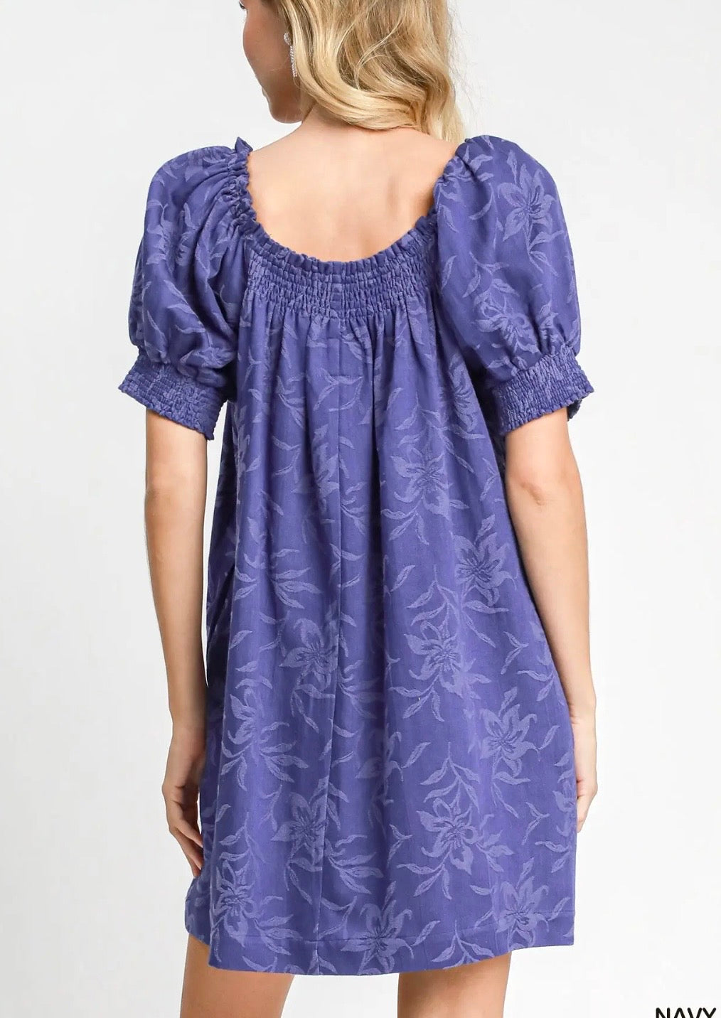 Textured Square Neck Dress