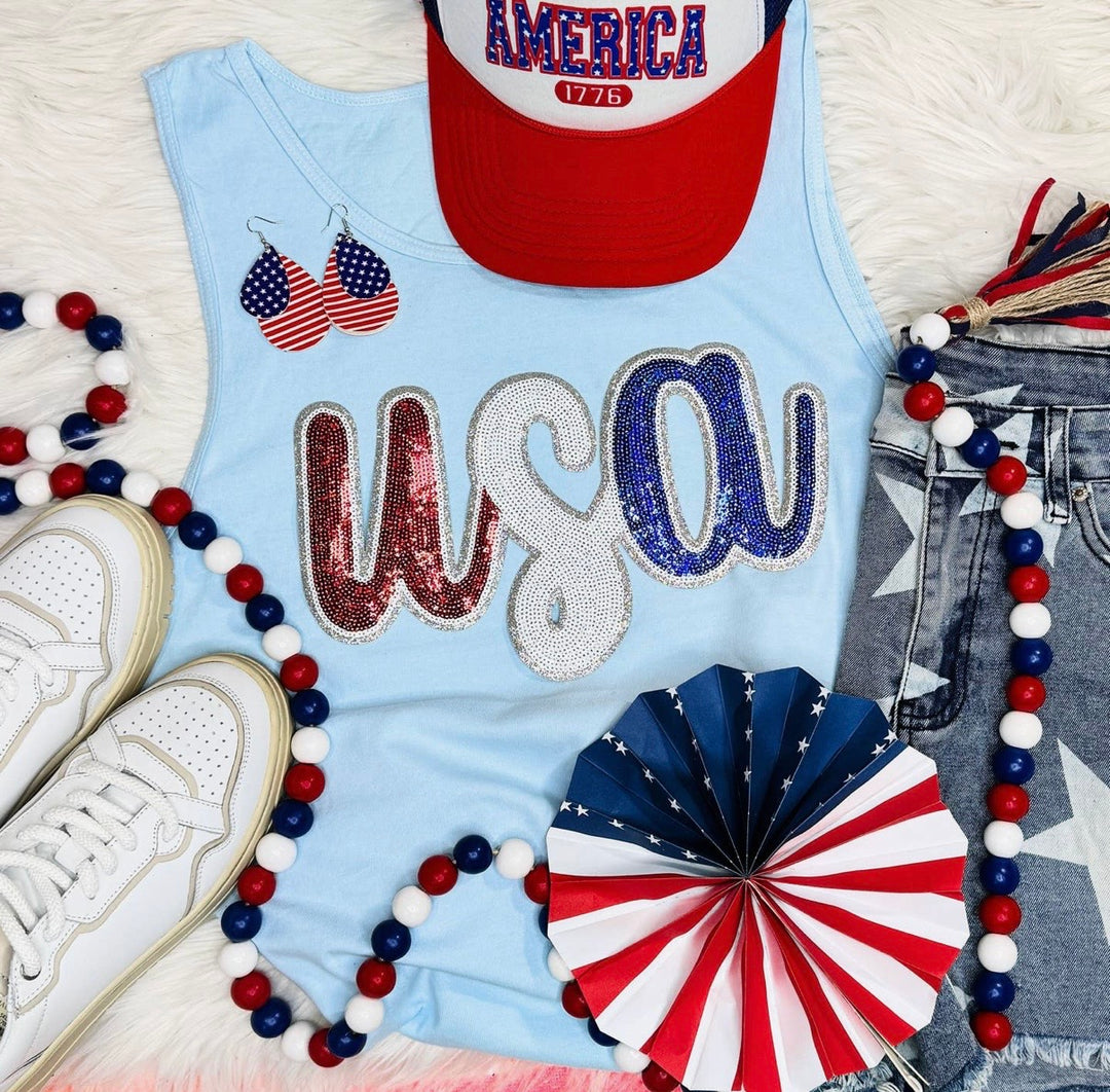 Sequin USA Tank