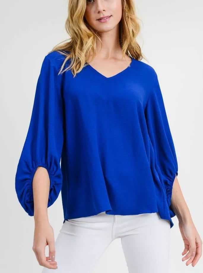 Balloon Sleeve Airflow Blouse (4 colors)