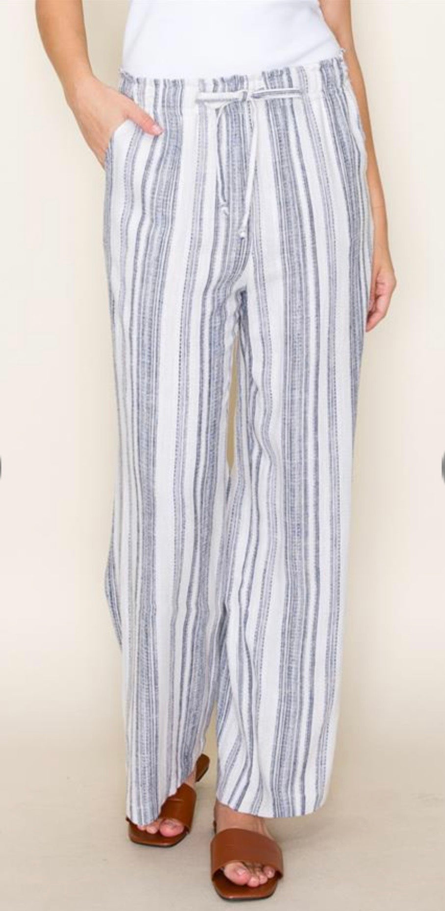 Striped Linen Pants
