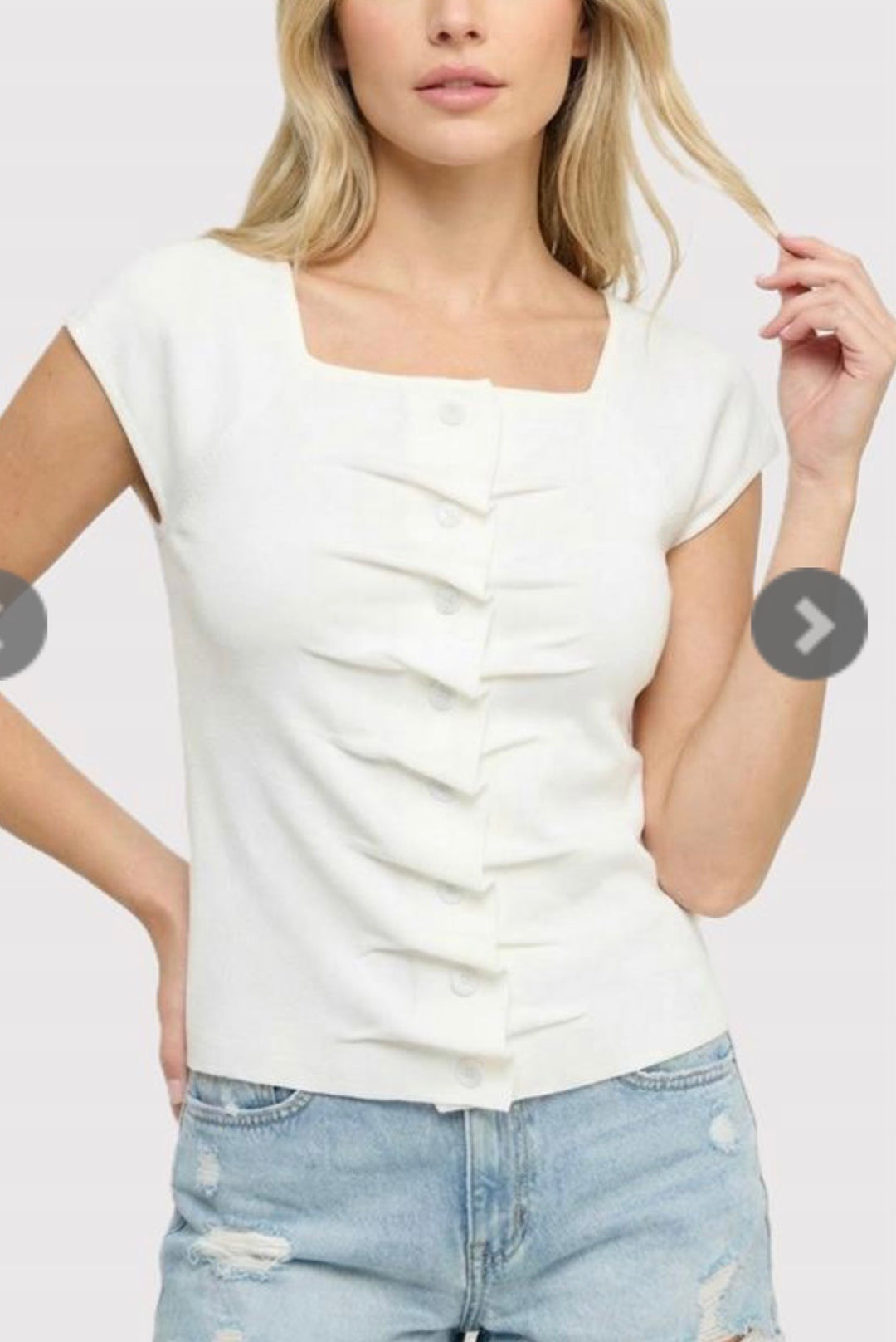 Pleated Center Sweater