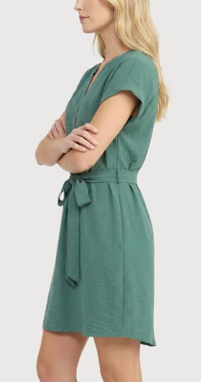 Airflow Split Neck Dress (2 colors)