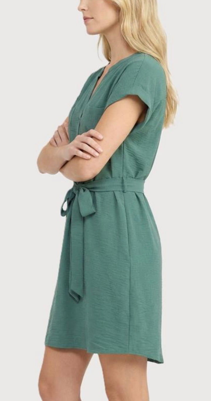Airflow Split Neck Dress (2 colors)