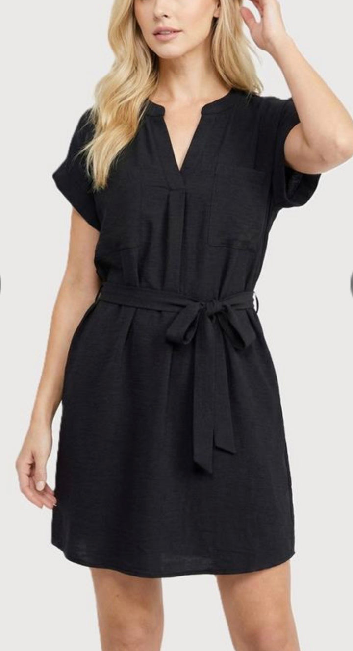 Airflow Split Neck Dress (2 colors)