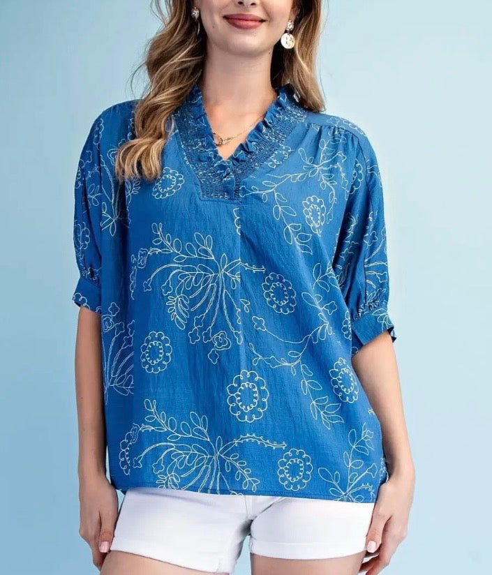 Doodle Print Blouse