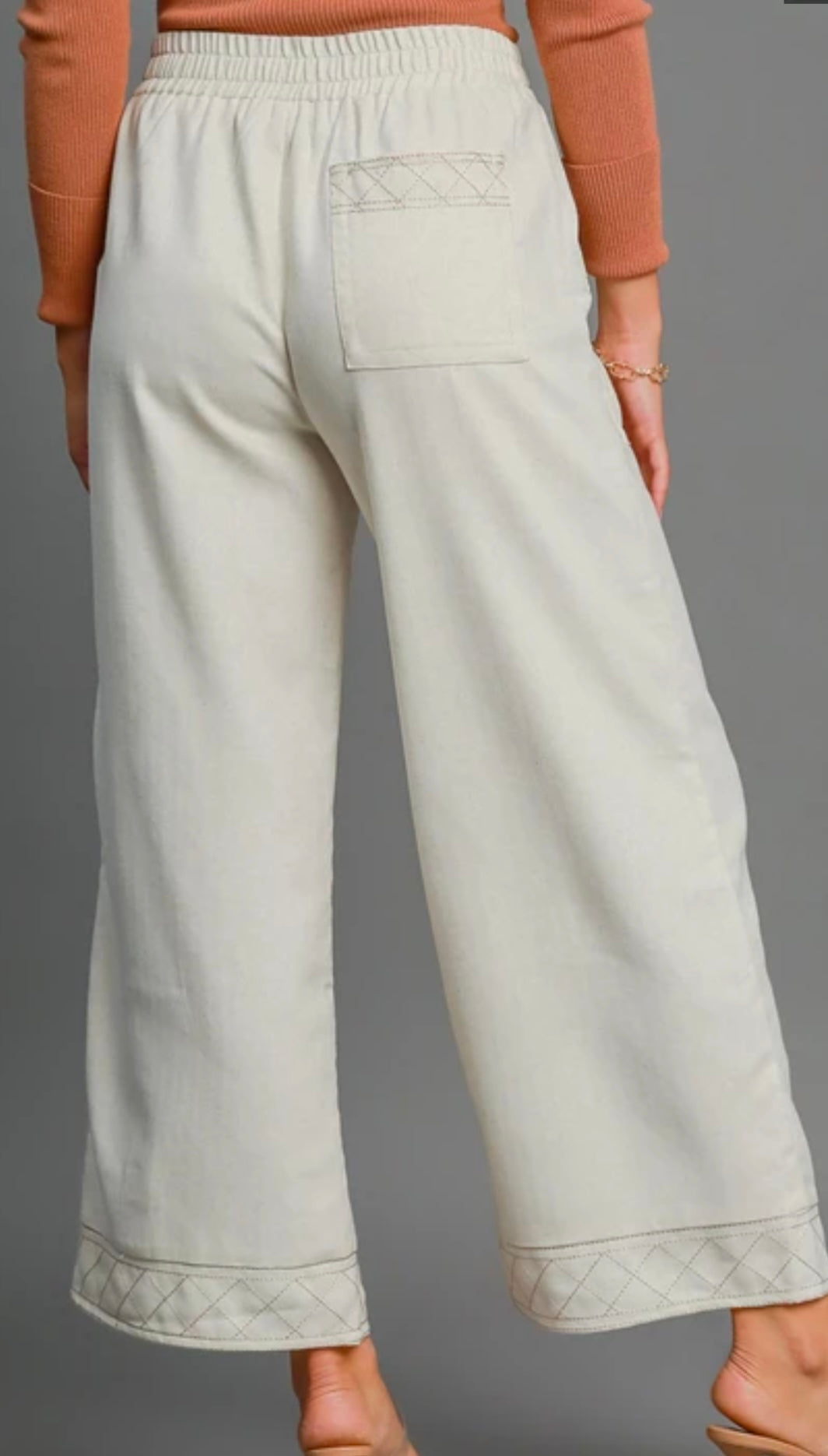 Embroidered Linen Pants