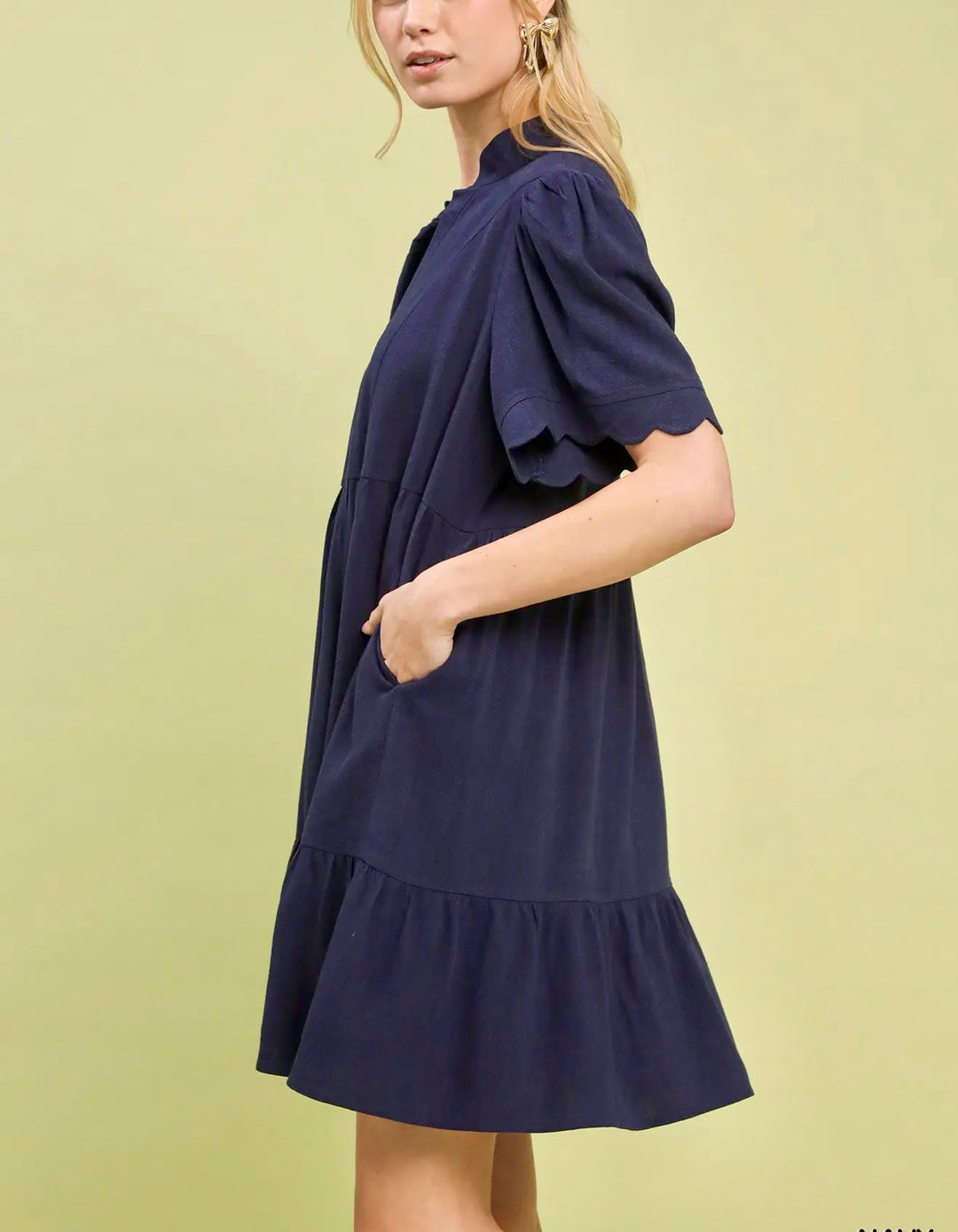 Tiered Linen Dress