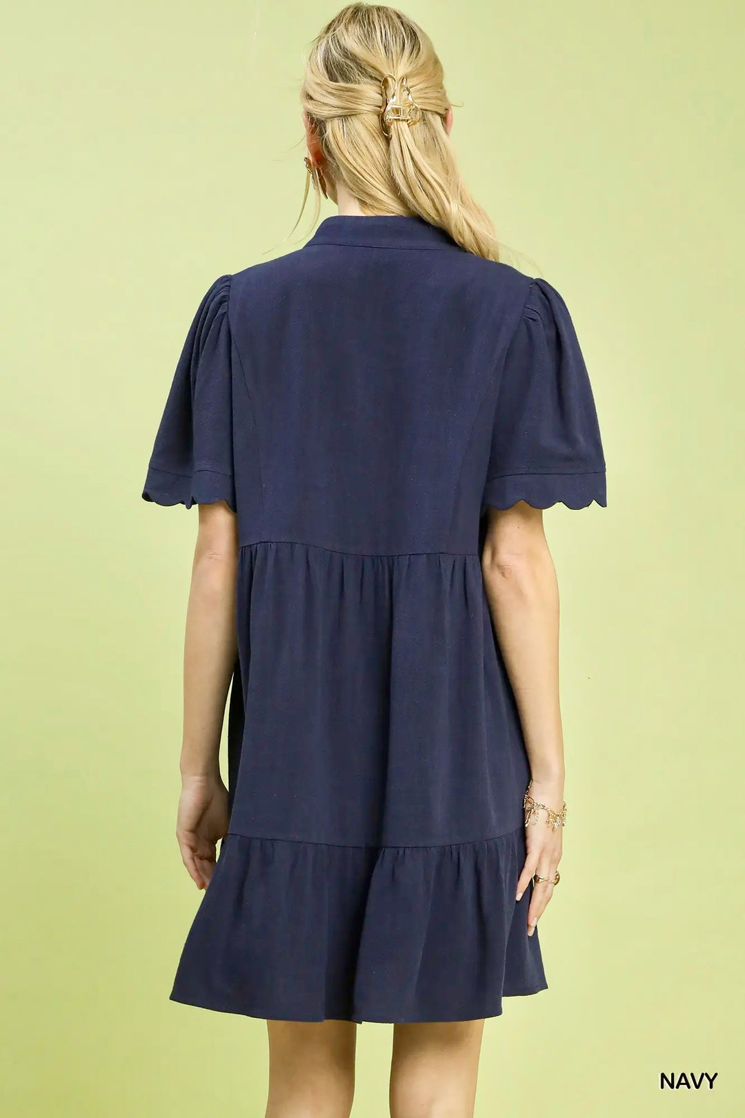 Tiered Linen Dress