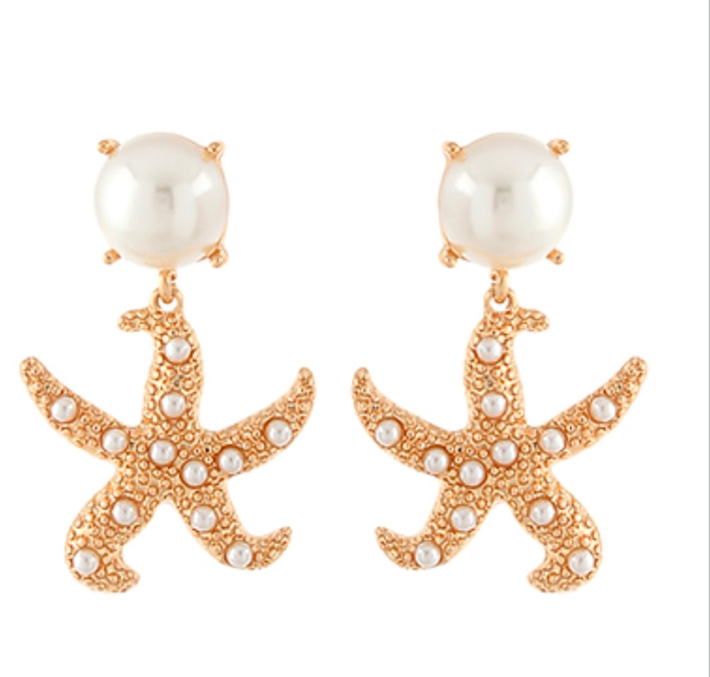 Starfish/Pearl Studs