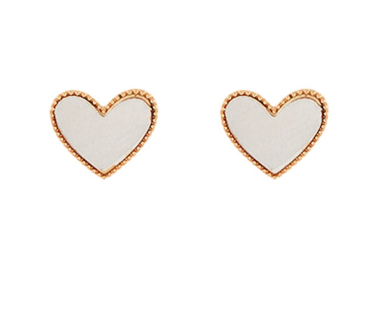 Gold/Silver Heart Studs