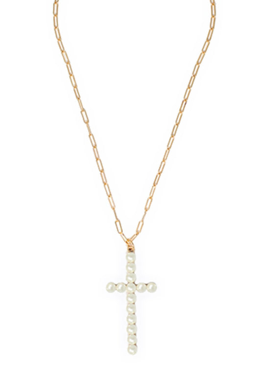 Clip Chain & Cross Necklace