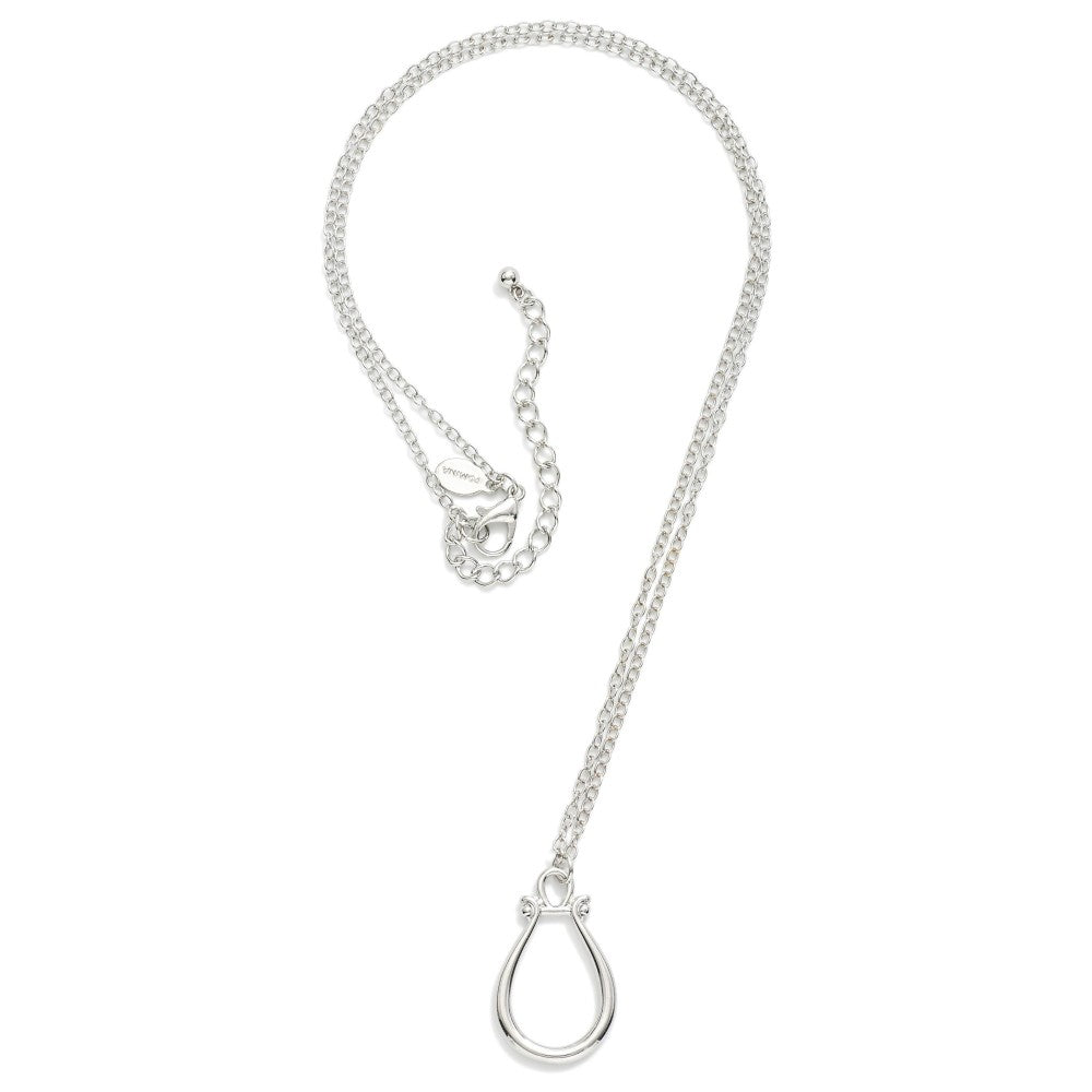 Silver Bit Pendant Necklace