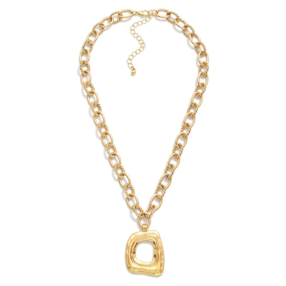 Squared Pendant Necklace