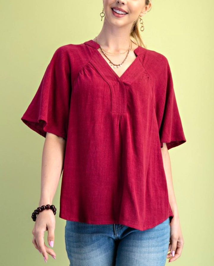 Washed Linen Blouse (3 colors)