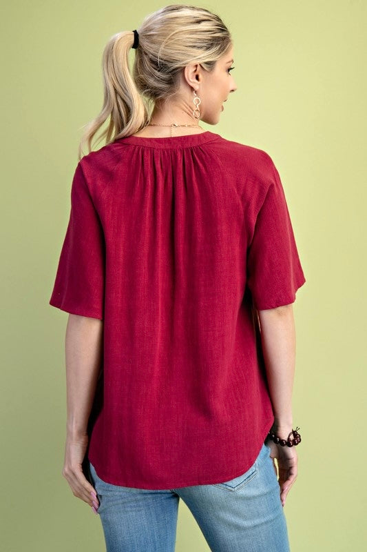 Washed Linen Blouse (3 colors)