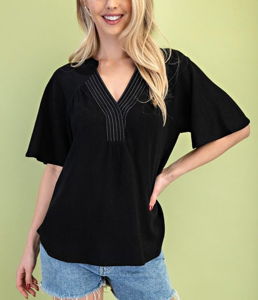 Washed Linen Blouse (3 colors)