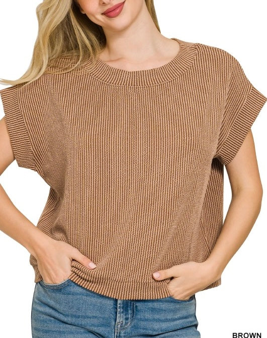 Corded Boxy Top (6 colors)
