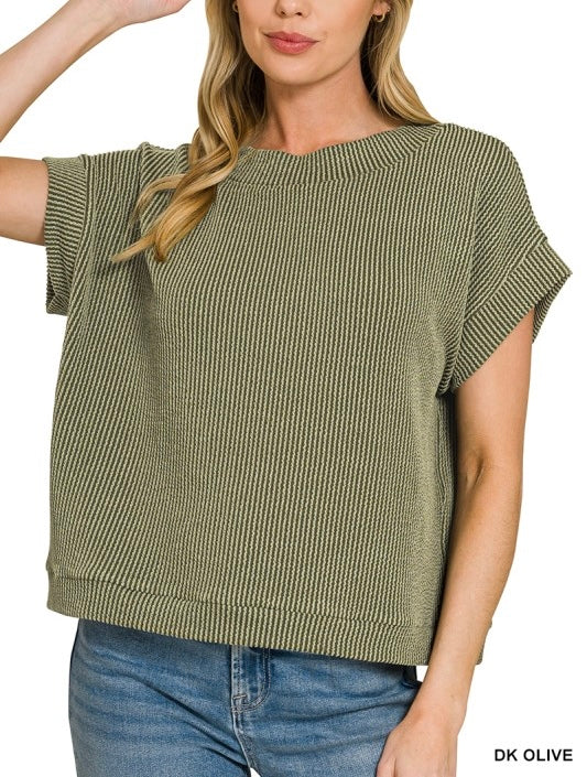 Corded Boxy Top (6 colors)