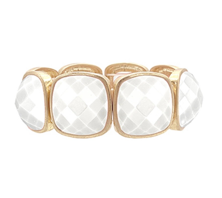 Square Stone Statement Bracelet