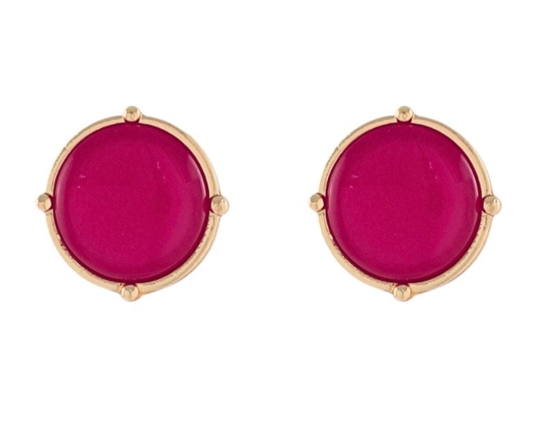 Color Round Earrings