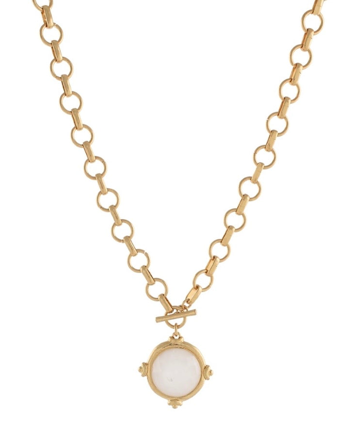 Faceted Stone Pendant Necklace (3 options)