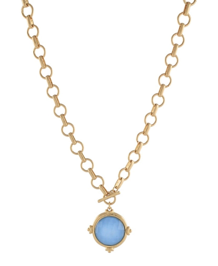 Faceted Stone Pendant Necklace (3 options)