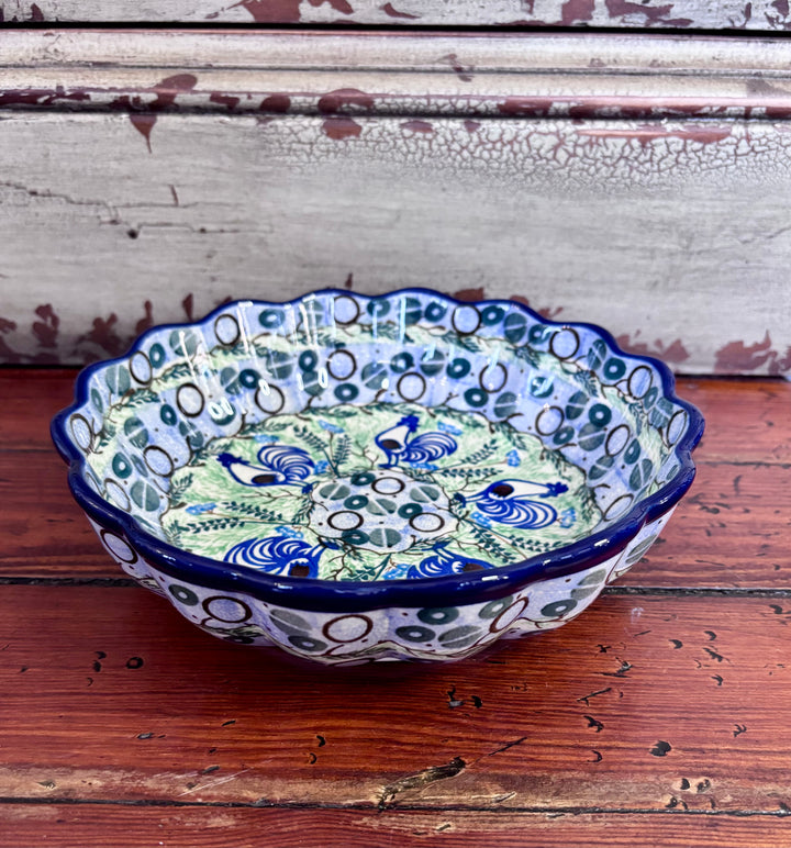 8” Scalloped Unikat Bowl