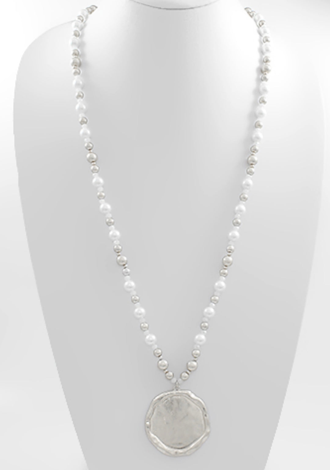Hammered Pendant Necklace