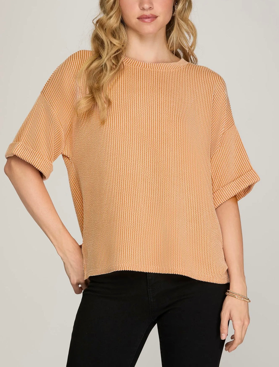 Corded Knit Top