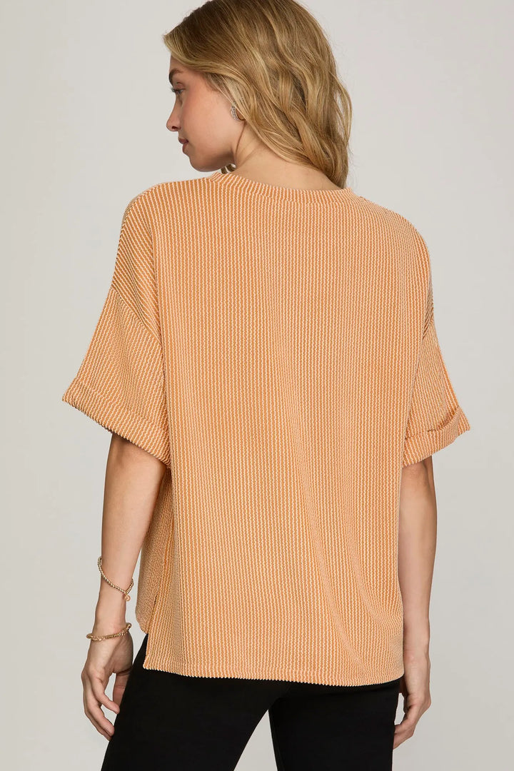 Corded Knit Top