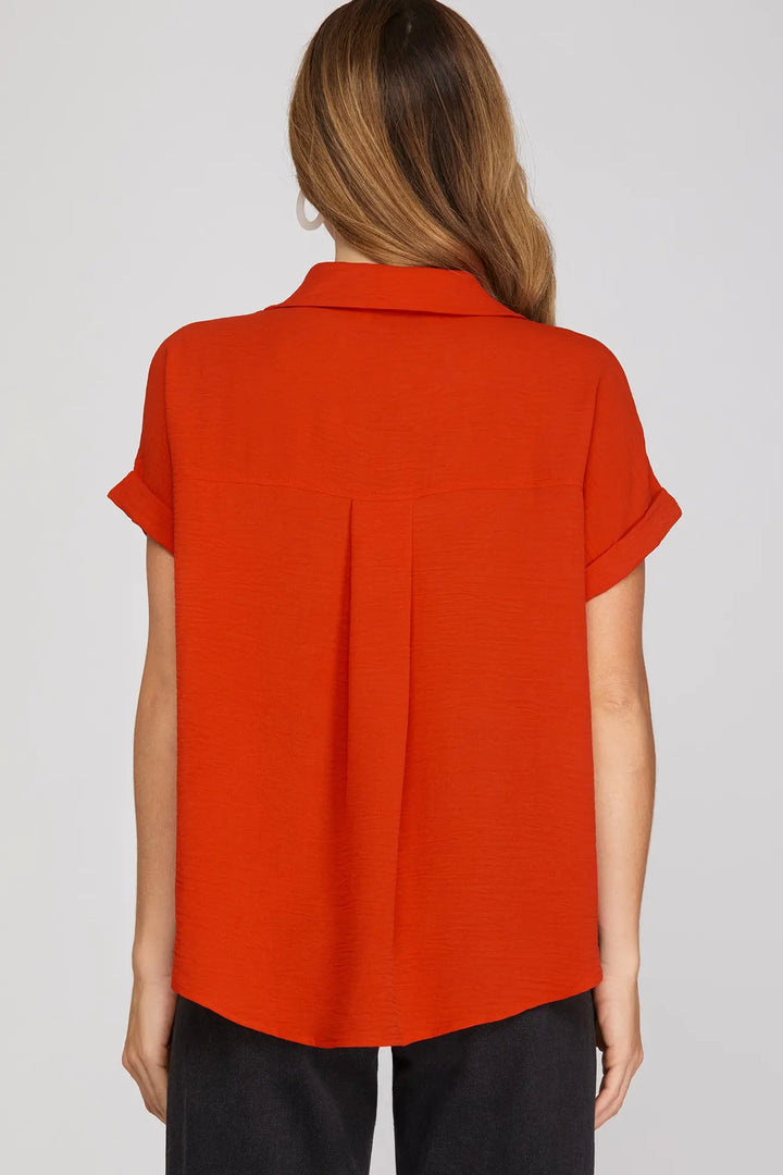 Collared Airflow Blouse (2 colors)
