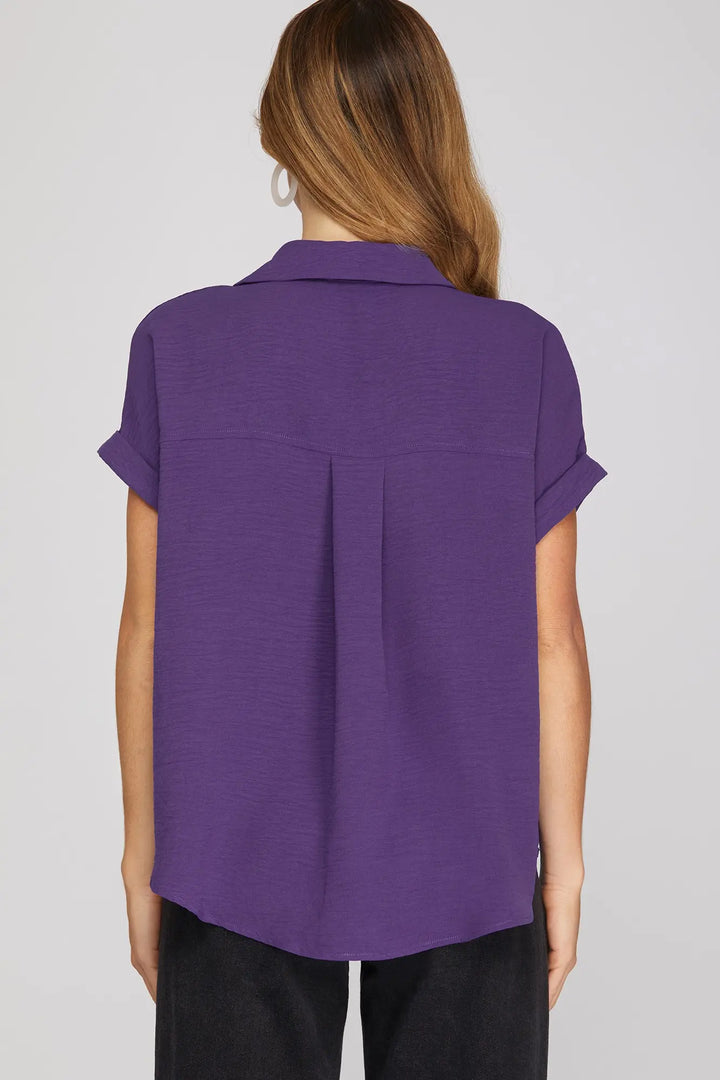Collared Airflow Blouse (2 colors)