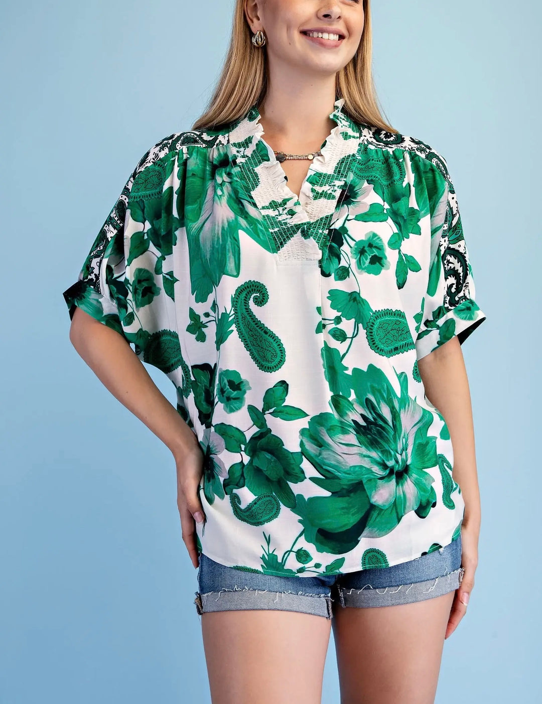 Floral &amp; Paisley Blouse