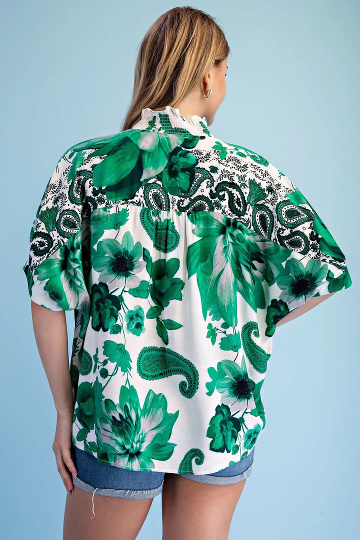 Floral &amp; Paisley Blouse