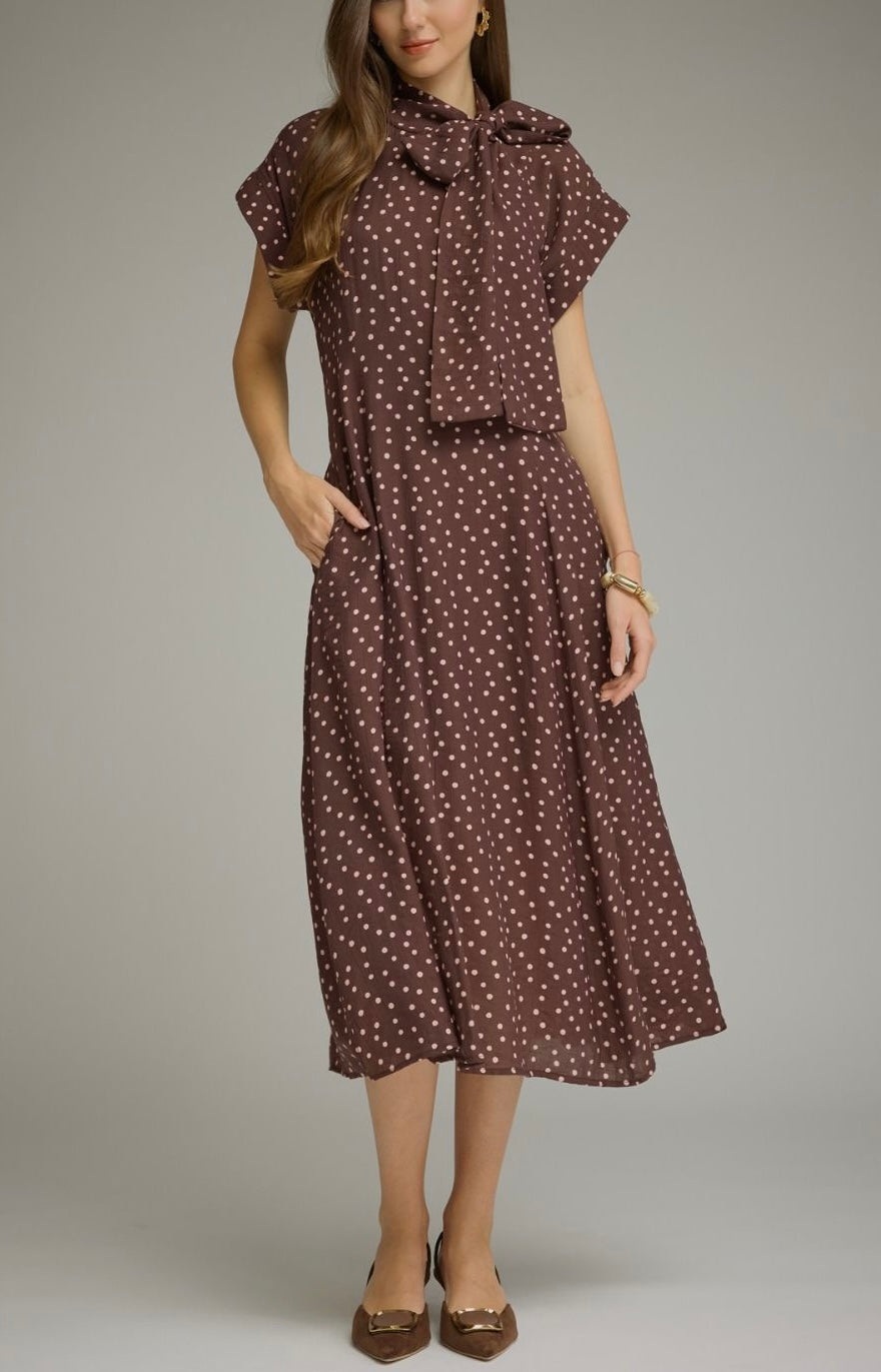 Dotted Midi Dress